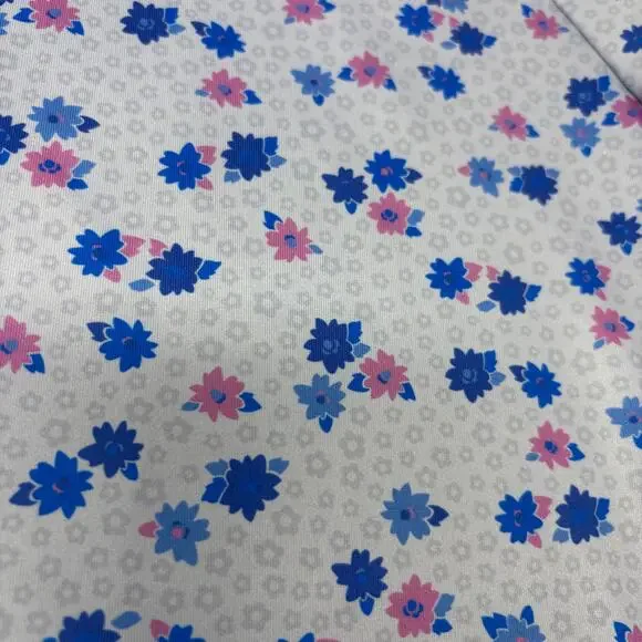 Redvanly Mens 2XL Blue Lavender Floral Short Sleeve Golf Leone Polo Shirt - Picture 3 of 7